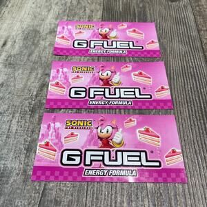 GFUEL Sonic The Hedgehog Amy's Shortcake Collector's Sticker Only Lot of 3
